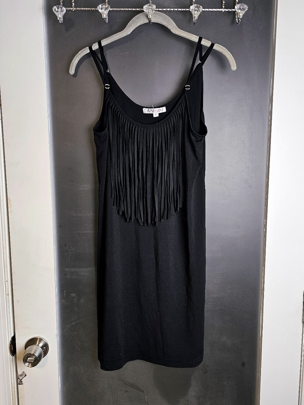 JoyJoy Boho Breezy Fringe Mini Camisole Dress